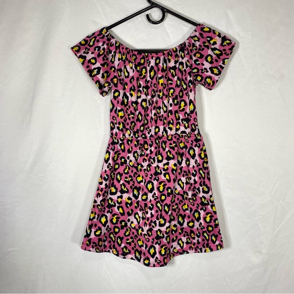 Poof New York Girls Pink Cheetah Print Skorts Romper - Picture 5 of 6